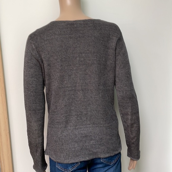 Eileen Fischer cardigan Grey Linen knit Blazer - Picture 6 of 9